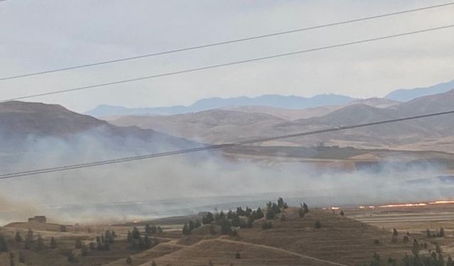 Havaalanı yakınlarında yangın çıktı ekipler müdahale ediyor