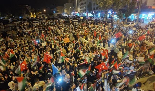 Adıyaman'da İsrail'in Gazze saldırıları protesto edildi