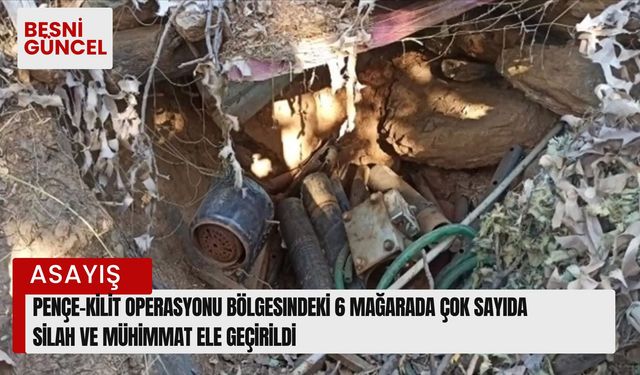 6 Mağarada çok sayıda silah ve mühimmat ele geçirildi