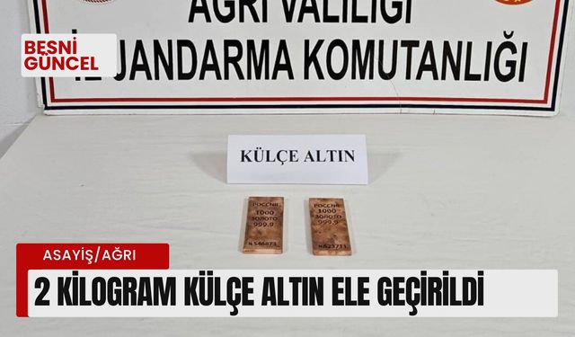 2 Kilogram külçe altın ele geçirildi