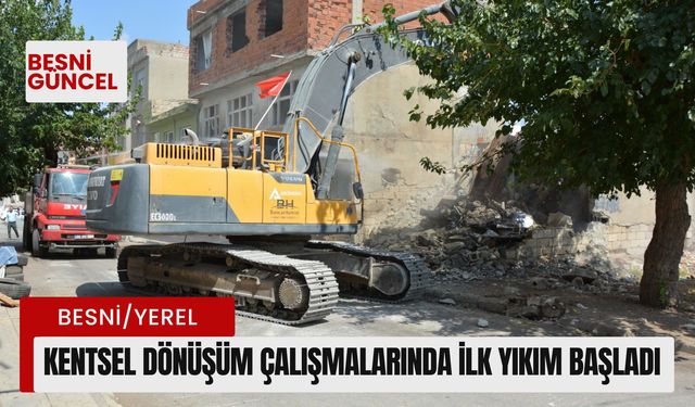 Kentsel Dönüşüm Çalışmalarında İlk Yıkım Başladı