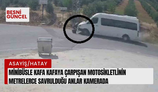 Çarpışan motosikletlinin metrelerce savrulduğu anlar kamerada