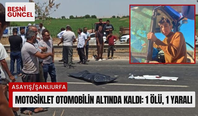 Motosiklet otomobilin altında kaldı: 1 ölü, 1 yaralı