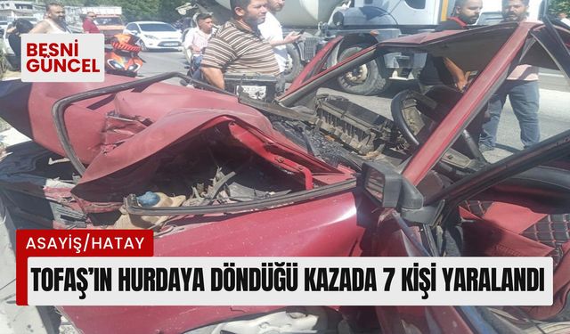 TOFAŞ’ın hurdaya döndüğü kazada 7 kişi yaralandı