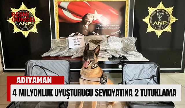 Gölbaşı'nda 4 milyonluk uyuşturucu sevkiyatına 2 tutuklama