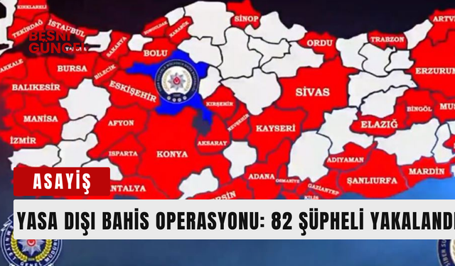 Yasa Dışı Bahis Operasyonu: 82 şüpheli yakalandı