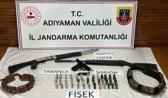 Adıyaman ruhsatsız tabanca ve tüfeğe 1 gözaltı