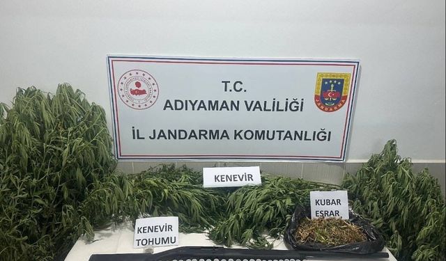 Adıyaman'da şüpheli şahıs'ın evinde uyuşturucu madde geçirildi