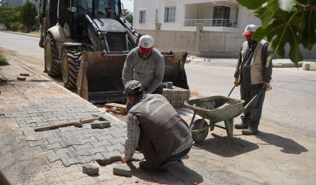 Adıyaman'da Kaldırım Düzenleme Çalışmaları Tüm Hızıyla Devam Ediyor