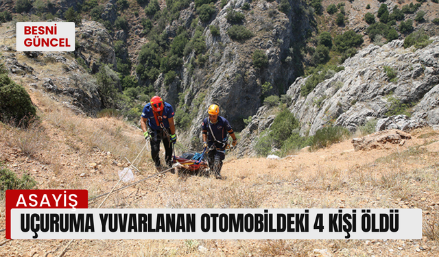 Uçuruma yuvarlanan otomobildeki 4 kişi öldü