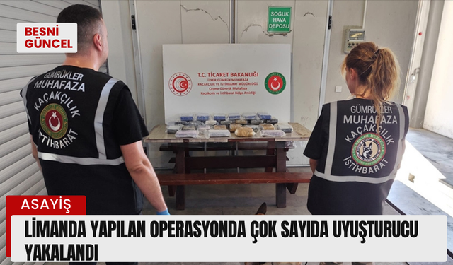 Limanda yapılan operasyonda çok sayıda uyuşturucu yakalandı