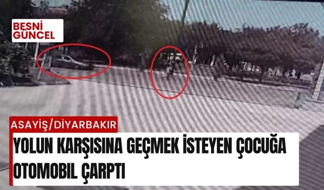 Yolun karşısına geçmek isteyen çocuğa otomobil çarptı