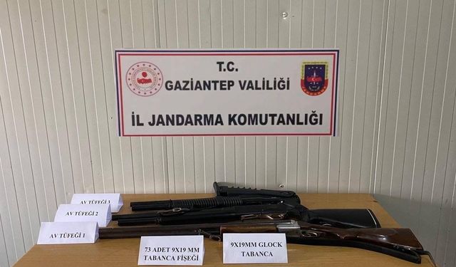 42 adet silah ele geçirildi: 21 gözaltı