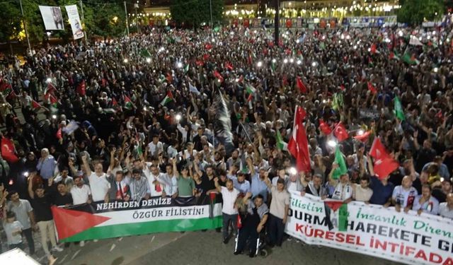 Binlerce kişi Filistin ve Heniyye için yürüdü