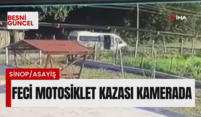 Feci motosiklet kazası kamerada