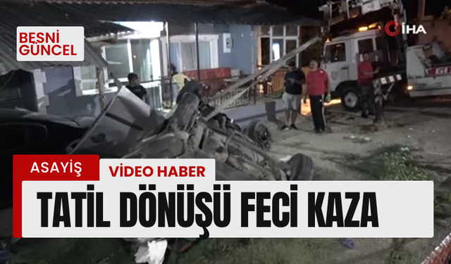 Tatil dönüşü feci kaza:1 ölü,2 yaralı