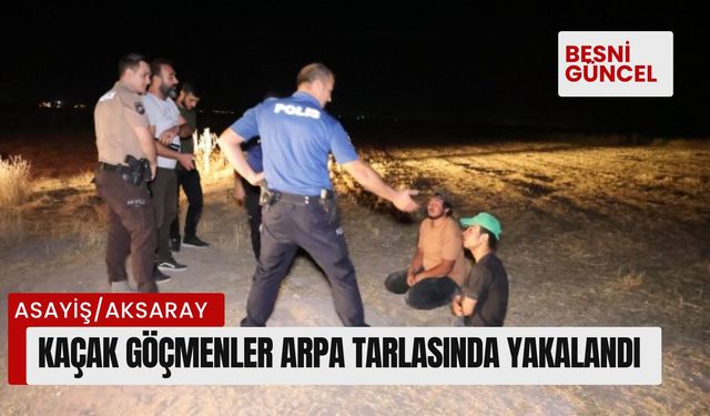 Kaçak göçmenler arpa tarlasında yakalandı