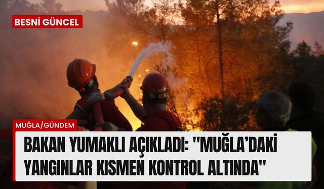 Bakan Yumaklı açıkladı: "Muğla’daki yangınlar kısmen kontrol altında"