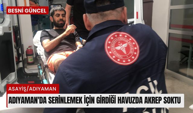 Adıyaman'da serinlemek için girdiği havuzda akrep soktu