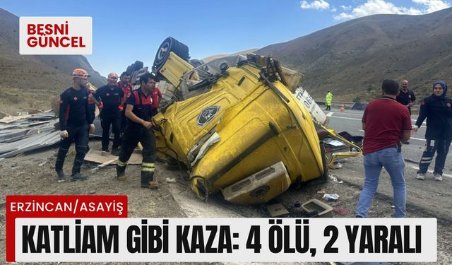 Katliam gibi kaza: 4 ölü, 2 yaralı