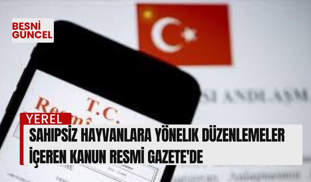 Sahipsiz hayvanlara yönelik düzenlemeler içeren kanun Resmi Gazete'de