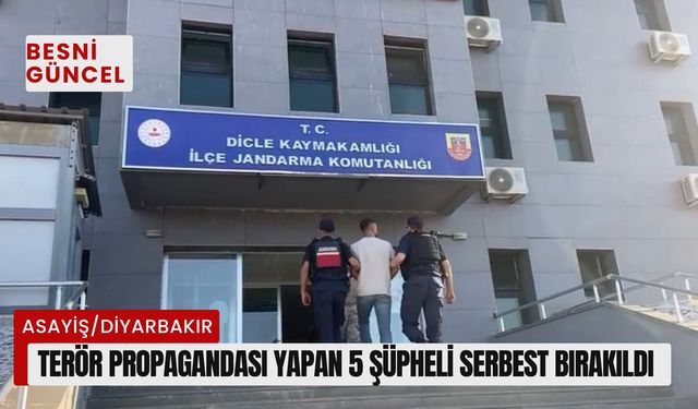 Terör propagandası yapan 5 şüpheli serbest bırakıldı