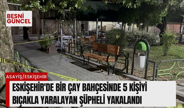 Çay bahçesinde 5 kişiyi bıçakla yaralayan şüpheli yakalandı