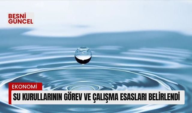 Su kurullarının görev ve çalışma esasları belirlendi