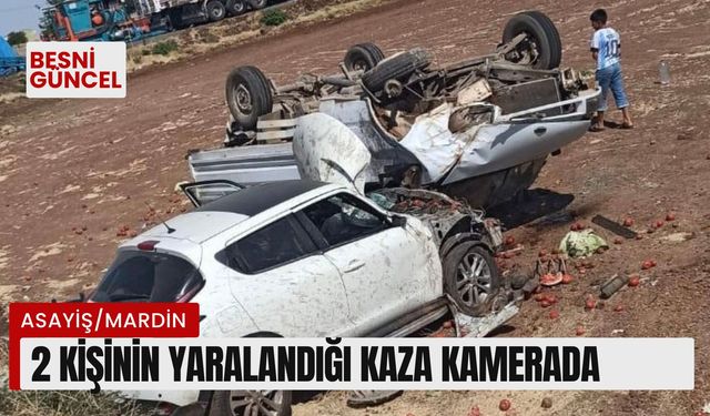 2 Kişinin yaralandığı kaza kamerada