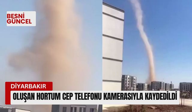 Oluşan hortum cep telefonu kamerasıyla kaydedildi