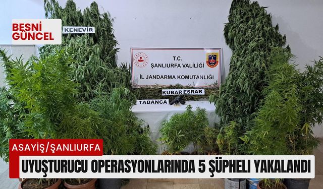 Uyuşturucu operasyonlarında 5 şüpheli yakalandı