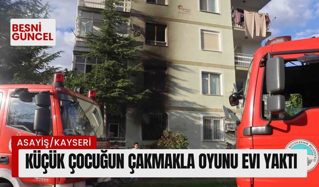 Küçük çocuğun çakmakla oyunu evi yaktı