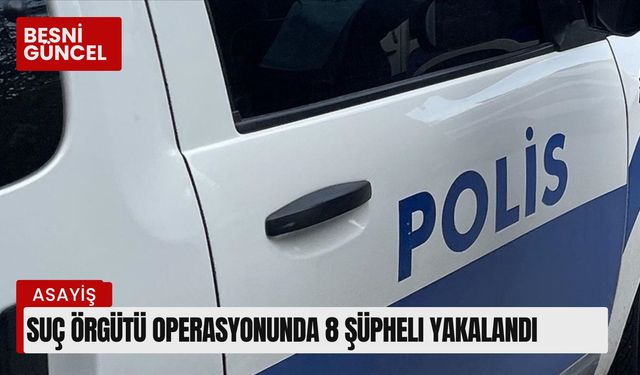 Suç örgütü operasyonunda 8 şüpheli yakalandı