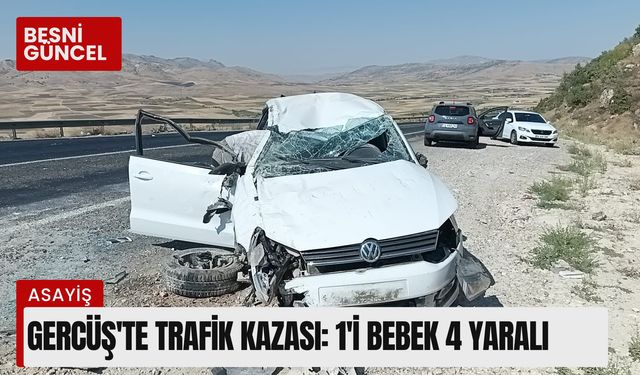 Gercüş’te trafik kazası: 1’i bebek 4 yaralı