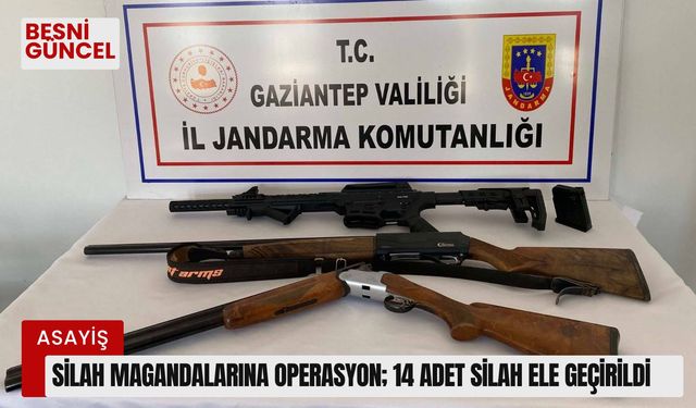 Silah Magandalarına operasyon; 14 adet silah ele geçirildi