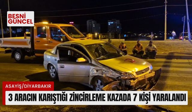 3 Aracın karıştığı zincirleme kazada 7 kişi yaralandı