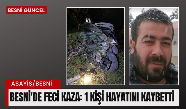 Besni'de Feci Kaza Otomobil Köprüden Aşağı Yuvarlandı: 1 Ölü