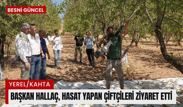 Başkan Hallaç, hasat yapan çiftçileri ziyaret etti