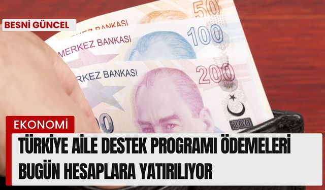 Türkiye Aile Destek Programı ödemeleri bugün hesaplara yatırılıyor