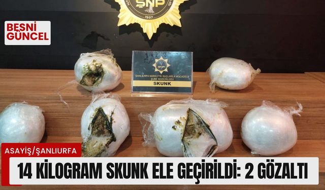 14 Kilogram skunk ele geçirildi: 2 gözaltı