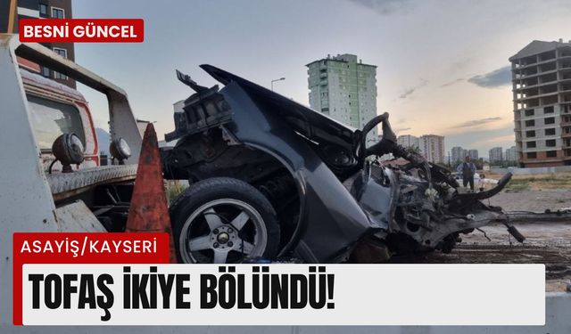 Tofaş’ın ikiye bölündüğü kaza kamerada