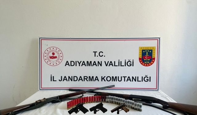 Adıyaman'da şüpheli şahısların evlerinde silah ele geçirildi