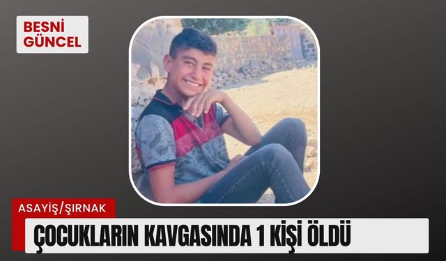 Çocukların kavgasında 1 kişi öldü