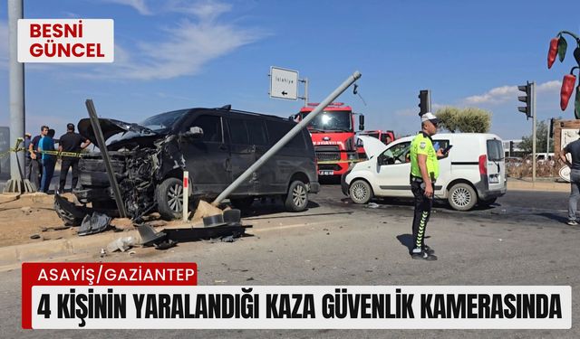 4 Kişinin yaralandığı kaza güvenlik kamerasında