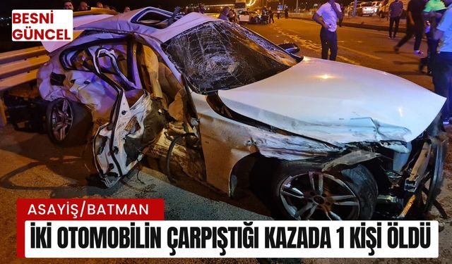 İki otomobilin çarpıştığı kazada 1 kişi öldü