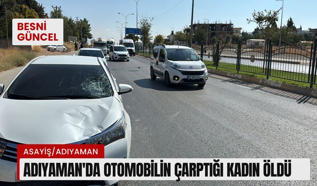 Adıyaman'da otomobilin çarptığı kadın öldü