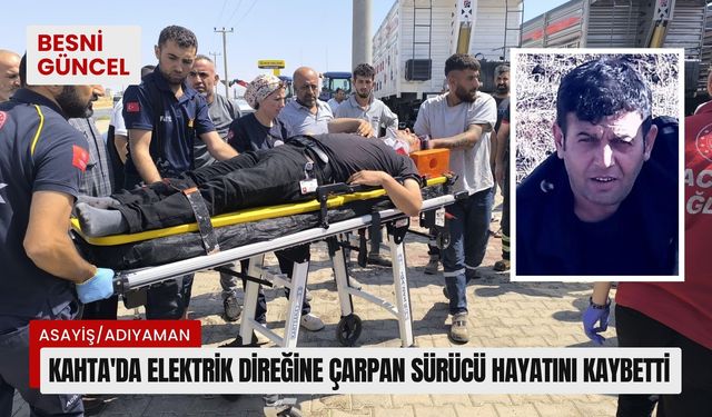 Kahta'da elektrik direğine çarpan sürücü hayatını kaybetti