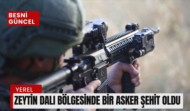 Zeytin Dalı bölgesinde bir asker şehit oldu