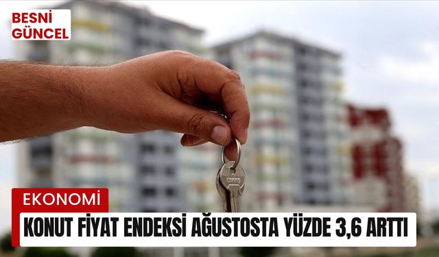 Konut Fiyat Endeksi ağustosta yüzde 3,6 arttı