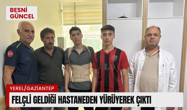 Felçli geldiği hastaneden yürüyerek çıktı